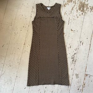 J. Jill Ponte Knit Check Jumper Dress